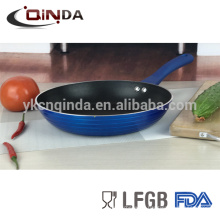 Blue metallica non-stick coating frying pan with induction